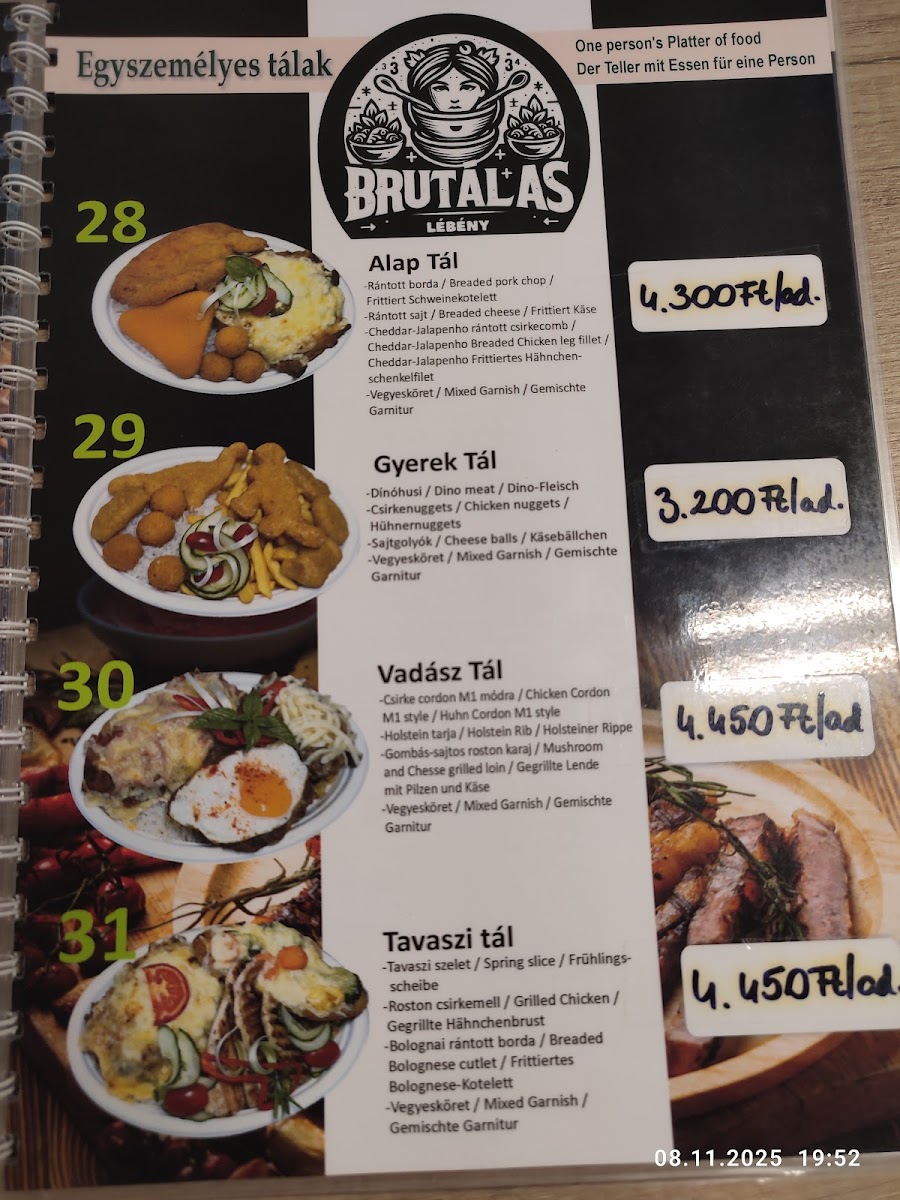 Menu Restaurant In The M1 Autohof Lébény-4