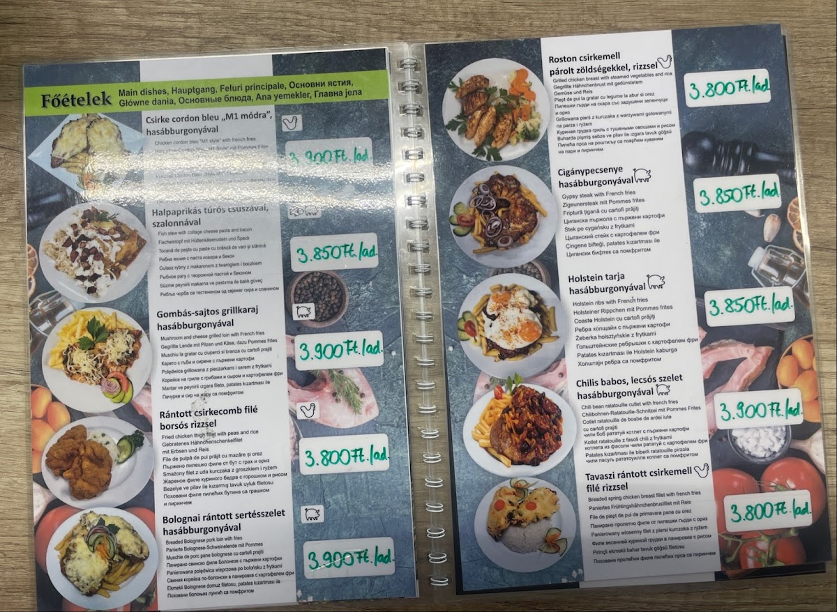 Menu Restaurant In The M1 Autohof Lébény-6